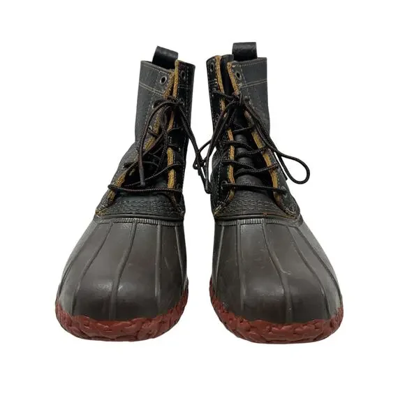L.L. Bean Men’s 6” Bean Boots Brown Leather Duck Boots Made in Maine Size 10 M